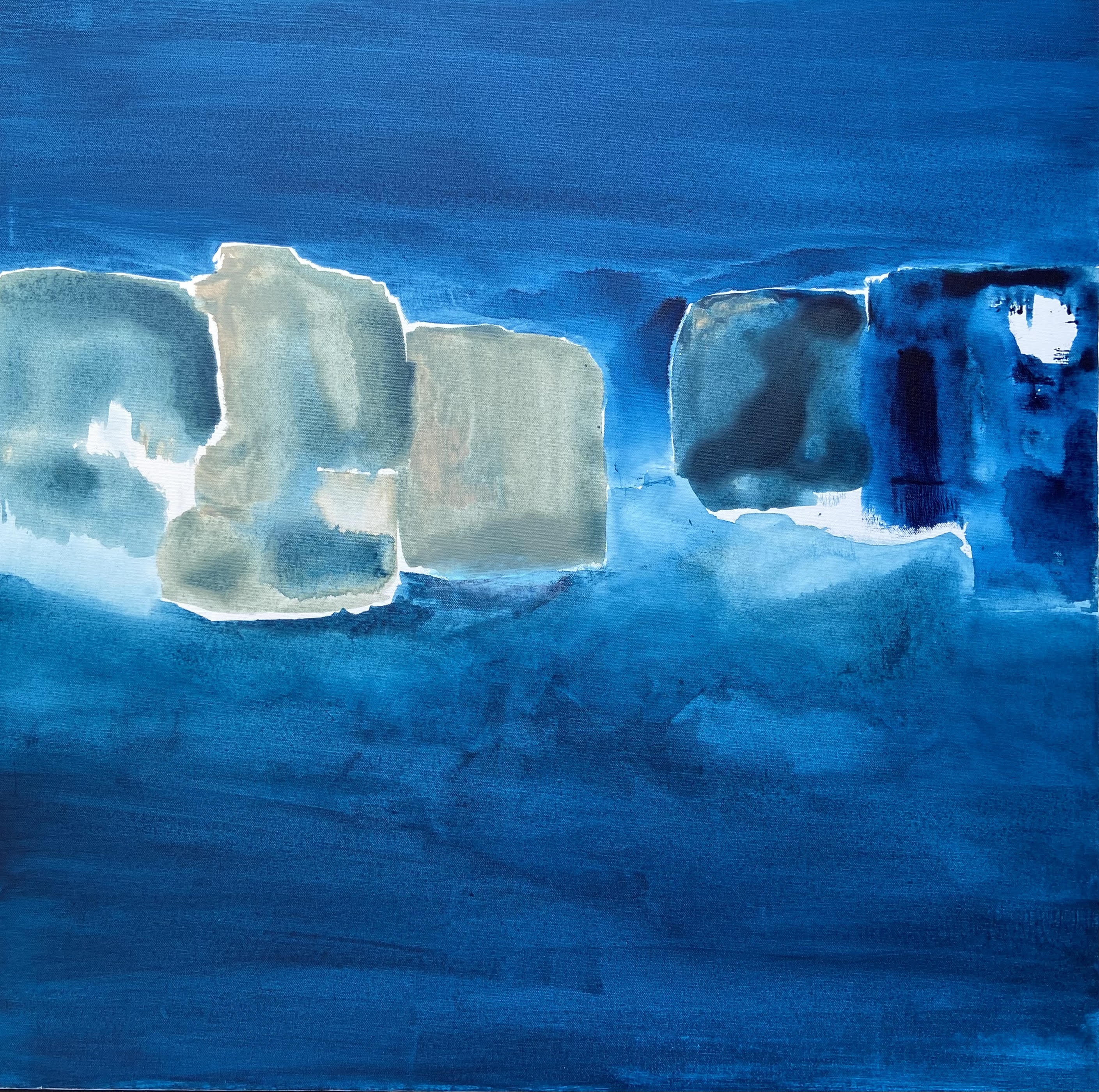 Peinture abstraite Bleu nuit de Fani Kosti