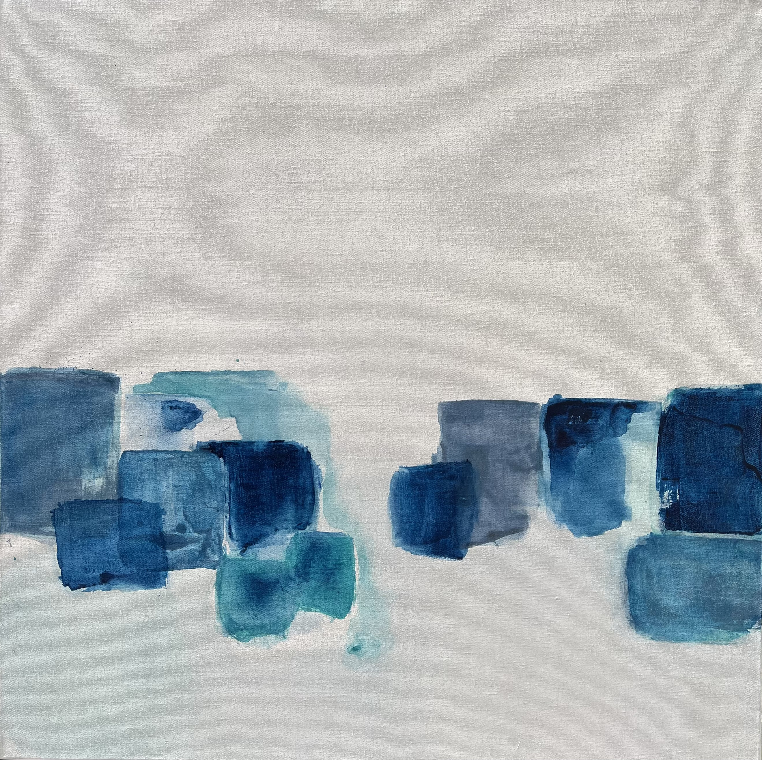 Peinture abstraite Nuances émeraude de Fani Kosti