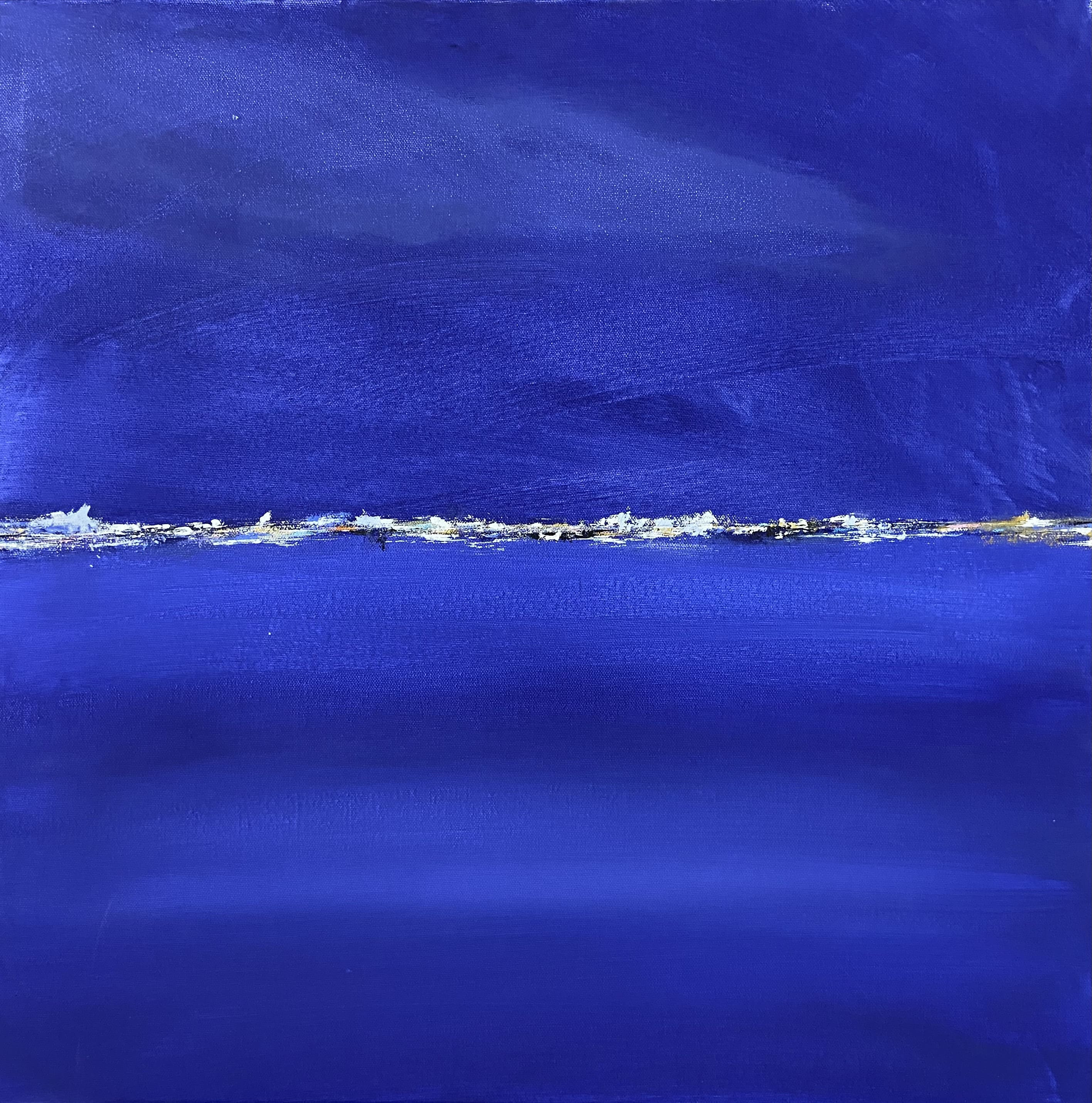 Peinture abstraite Bleu sombre de Fani Kosti