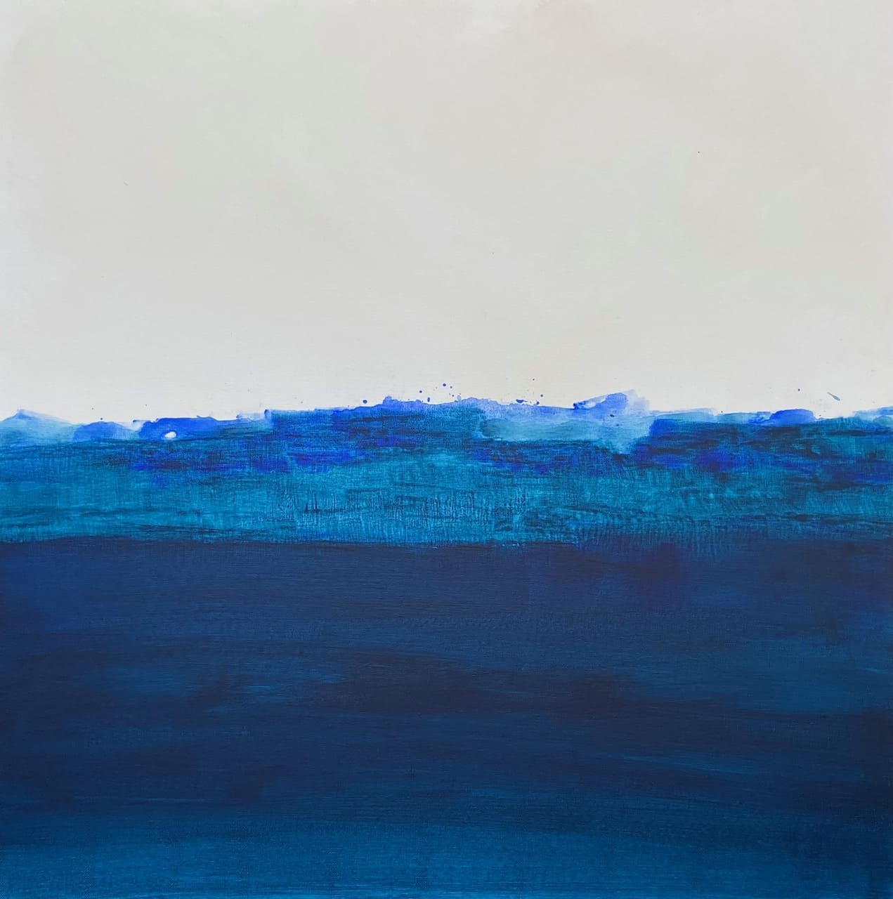 Peinture abstraite L'Heure bleue de Fani Kosti